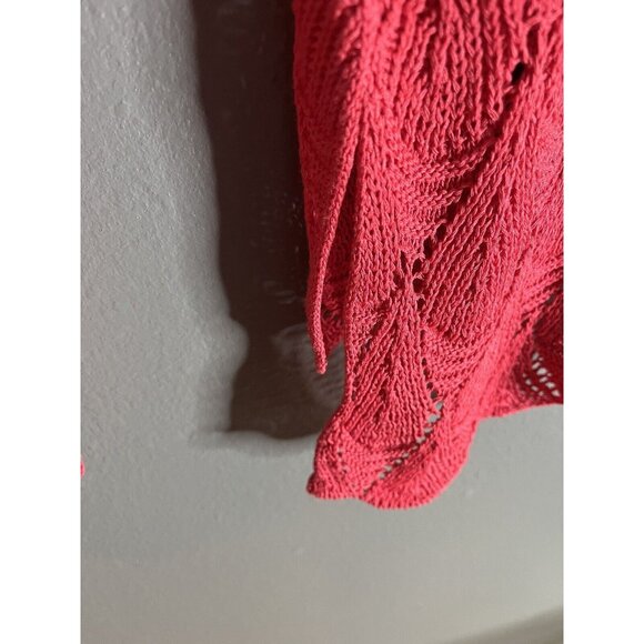 Easel Boutique Medium M Tunic Oversized‎ V-Neck Sweater Dark Peach Womens - Picture 6 of 6